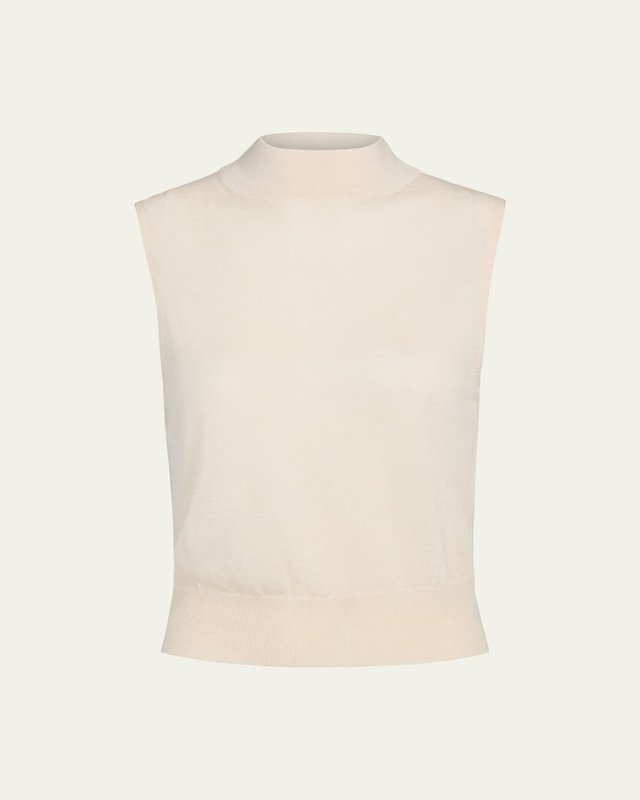 Sleeveless Mock-Neck Top